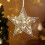 Outdoor Christmas Star Light Warm White LED Lantern Silver 1