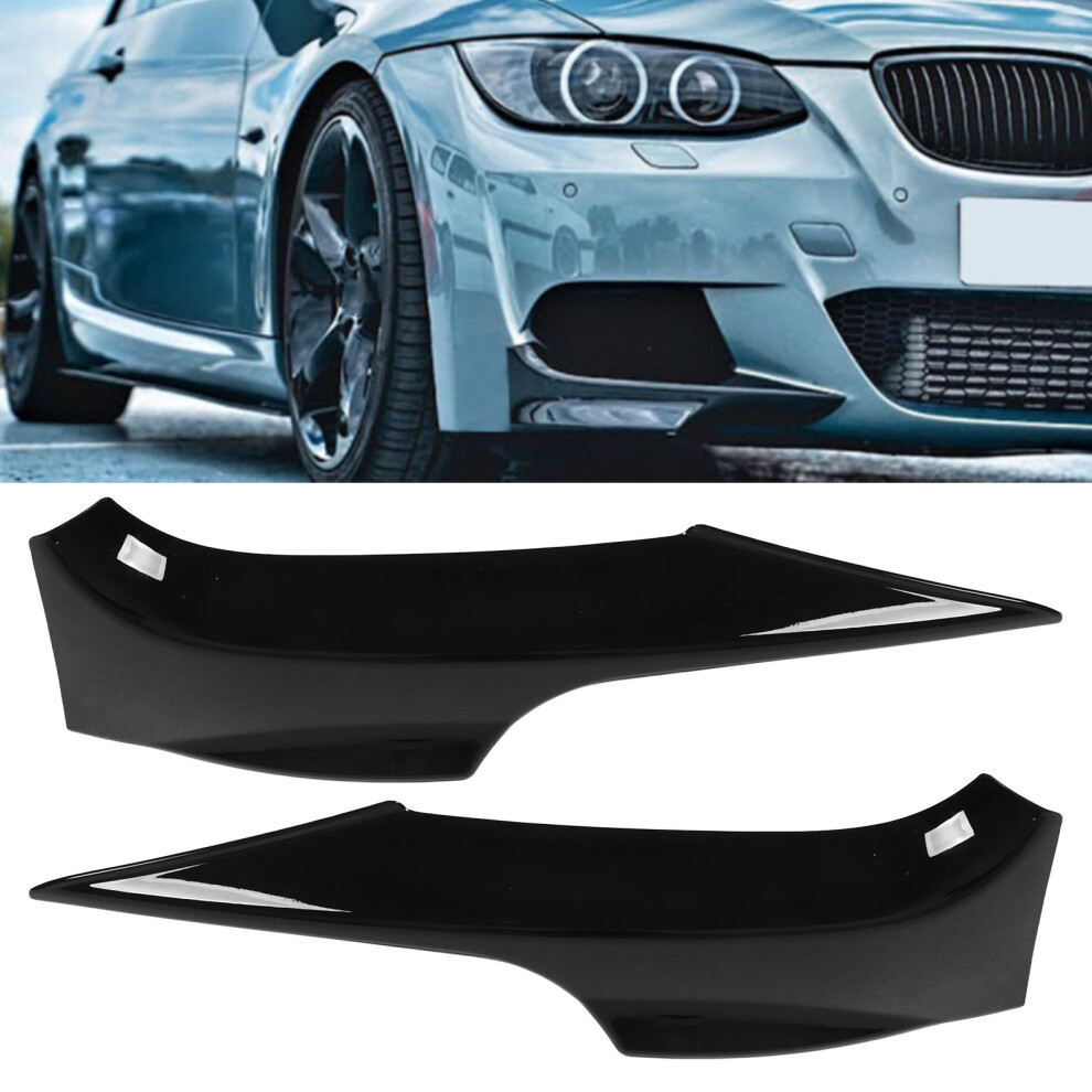 Glossy Front Bumper Lip Spoiler Left Right Black 7340572828958