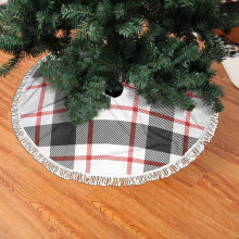 Jupe de sapin de Noël en dentelle à franges 91 cm
