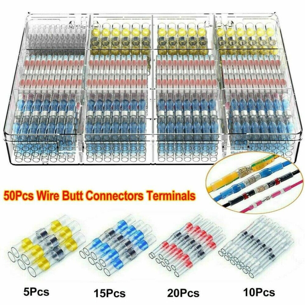 Mosiee Waterproof Heat Shrink Wire Connectors 50 Pcs 9107258945495