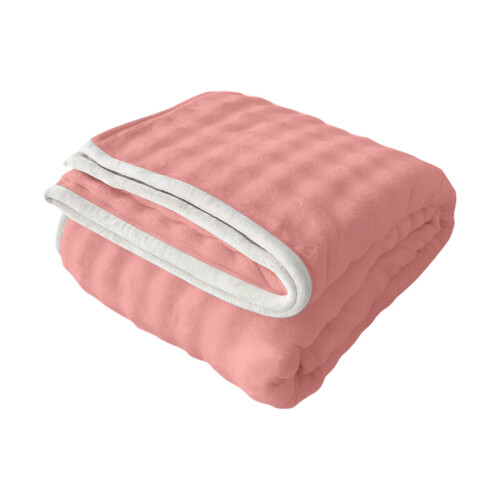 Flannel Throw Blanket Pink 100x150cm 1