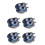 10Pcs Blue Ceramic Appetizer Plates for Sauce and Condiments Home 1