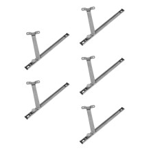 5Pcs Adjustable Casement Window Security Hinges Silver Steel Home Use