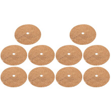 10Pcs Brown Coir Tree Ring Mulch Protectors for Garden Plants