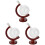 3St Multi Globe Whiskey Karaf Met Houder Voor Bar En Geschenk 1