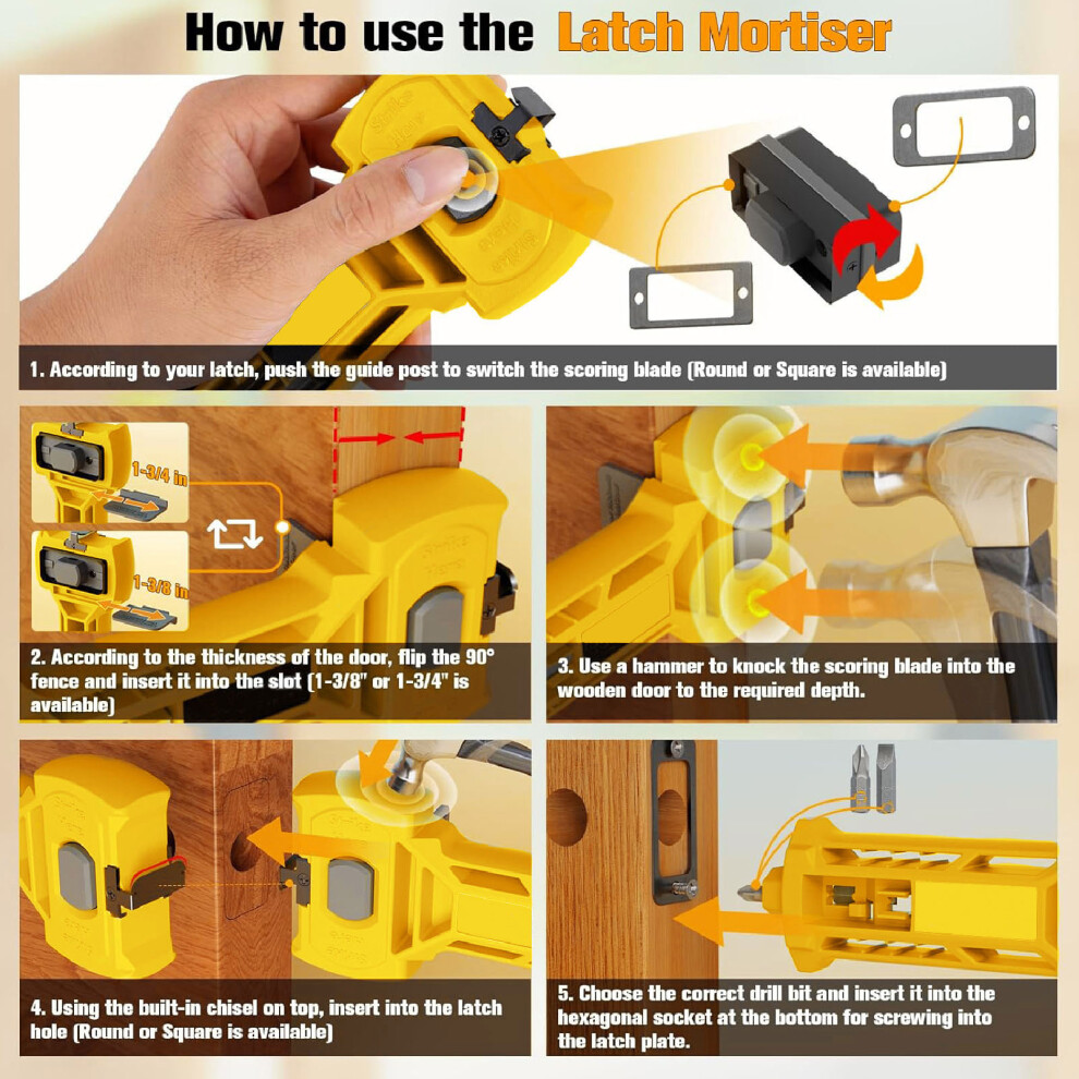 Plastic Door Latch Mortise Installation Kit