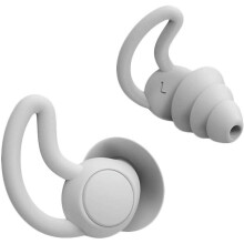 Concert Ear Plugs 1 Pair, Reusable Soft Silicone Anti-Noise Earplugs for Sleeping, Study, Loud Noise, Snoring - Grey