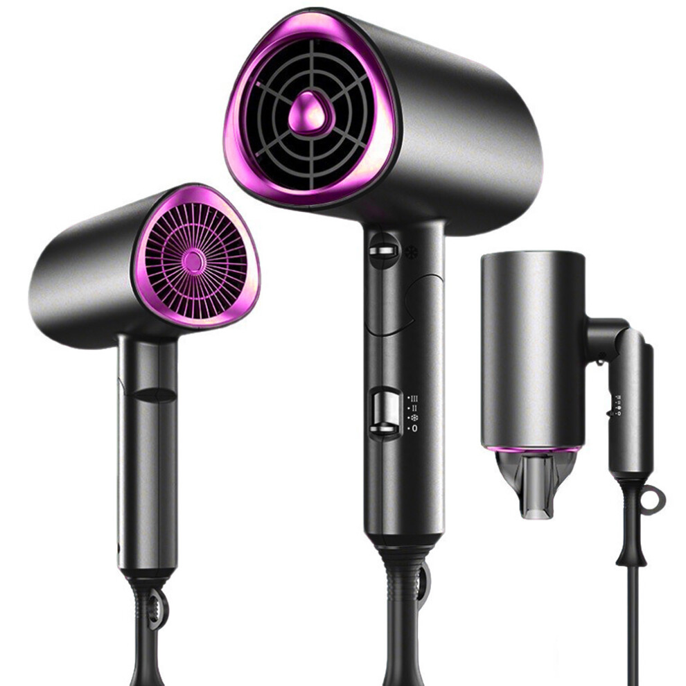 2000W Ionic Hairdryer, Fast-Dry Travel Hair Dryer with Diffuser Tool