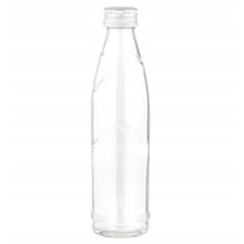 Decoratieve glazen fles voor sap met schroefdop, transparant, klein, 200 ml, 1 stuk. Vandenu