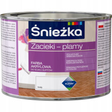 Pintura acrílica Śnieżka para vetas y manchas, blanco mate, 0,4 L