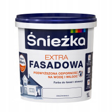 Pintura para fachadas e interiores Śnieżka Extra, blanco mate, 1 litro.