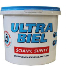 Pintura acrílica en emulsión Śnieżka Ultra Biel 3L para paredes y techos interiores