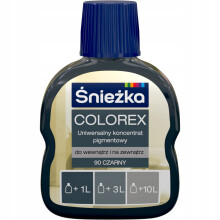 Pigment colorant pour peintures Śnieżka Colorex Noir mat 100 ml
