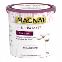 Peinture latex antireflet Magnat Ultra Matt, blanc mat, 2,5 L