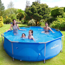 10ft Round Steel Frame Pool with Filter Pump