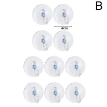#10 X Window Suction Cup Hooks Sucker Hanger Small 5cm Plastic Clear
