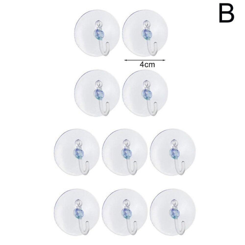 #10 X Window Suction Cup Hooks Sucker Hanger Small 5cm Plastic Clear