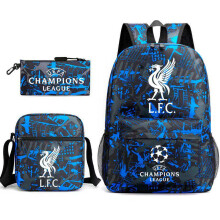 3PCS Set LFC Liverpool Football Fan Backpack Unisex Teen Student School Shoulder Bag