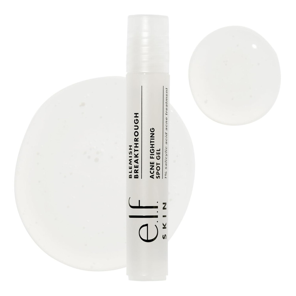 E.l.f. Skin Blemish Breakthrough Blemish Fighting Spot Gel, Roll-On Blemish Spot Gel For Targeting & Treating Blemishes, Infused With Salicylic Acid