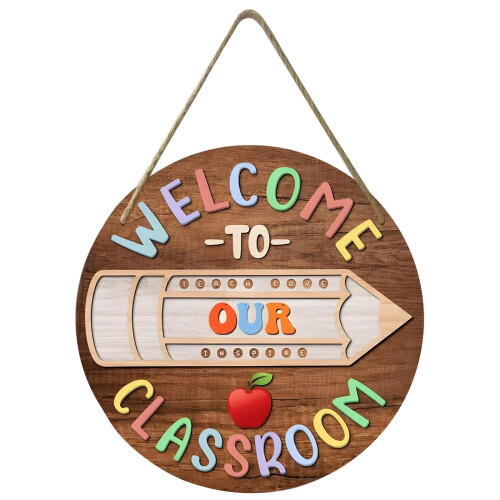 Personalized teacher door sign for classroom 1 piece
