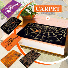 Jacenvly Halloween spindelvevteppe 6x76 cm sklisikkert