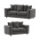 Furniture 786 Plush Velvet 3+2 Seater Sofa Set Grey 1