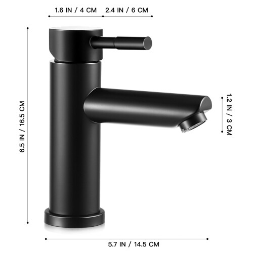 Robinet de lavabo moderne monotrou à poignée unique 2