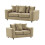 Furniture 786 Plush Velvet 3+2 Seater Sofa Set Beige 1