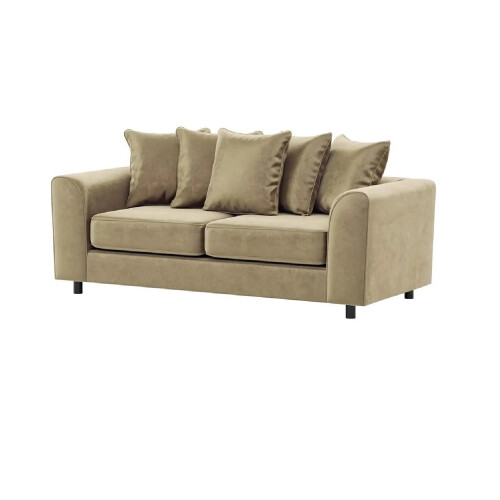 Furniture 786 Plush Velvet 3+2 Seater Sofa Set Beige 1
