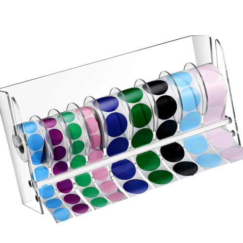 Acrylic Roll Sticker Dispenser Sticker Holder Desktop Organizer