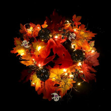Halloween tök koszorú kültéri őszi dekoráció 1 csomag