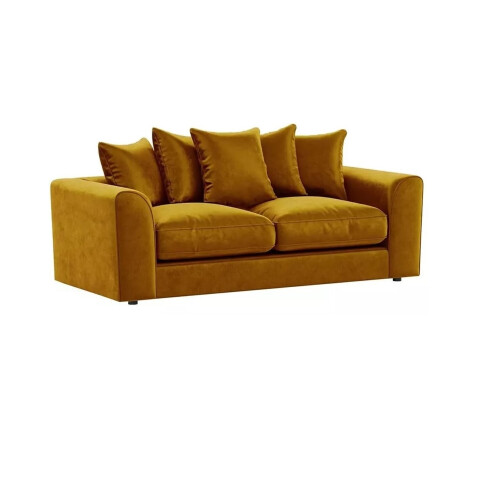 Furniture 786 Plush Velvet 3+2 Seater Sofa Set Gold 1