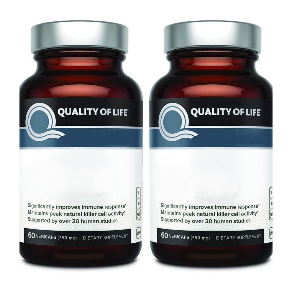 (2PCS) Immune Support Supplement with Acylated Alpha-Glucans, 750mg, 60 Caps â Supports Immune Response