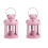 Antique Glass Hanging Lanterns Metal Frame 2 pcs 1