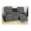 Furniture 786 Rio Fabric Recliner 3+2 Seater Sofa Set Black-Grey 4