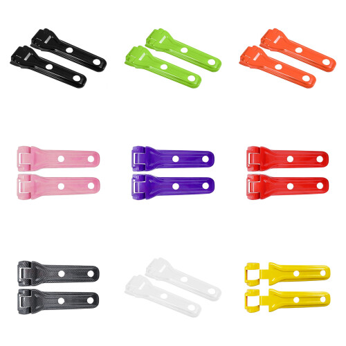 Paar Achterklep Scharnier Cover Plastic-koolstofvezel 1