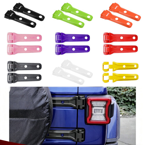 Paar Achterklep Scharnier Cover Plastic-koolstofvezel 2