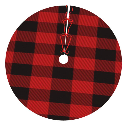 Christmas Tree Skirt Plaid 36 Inch