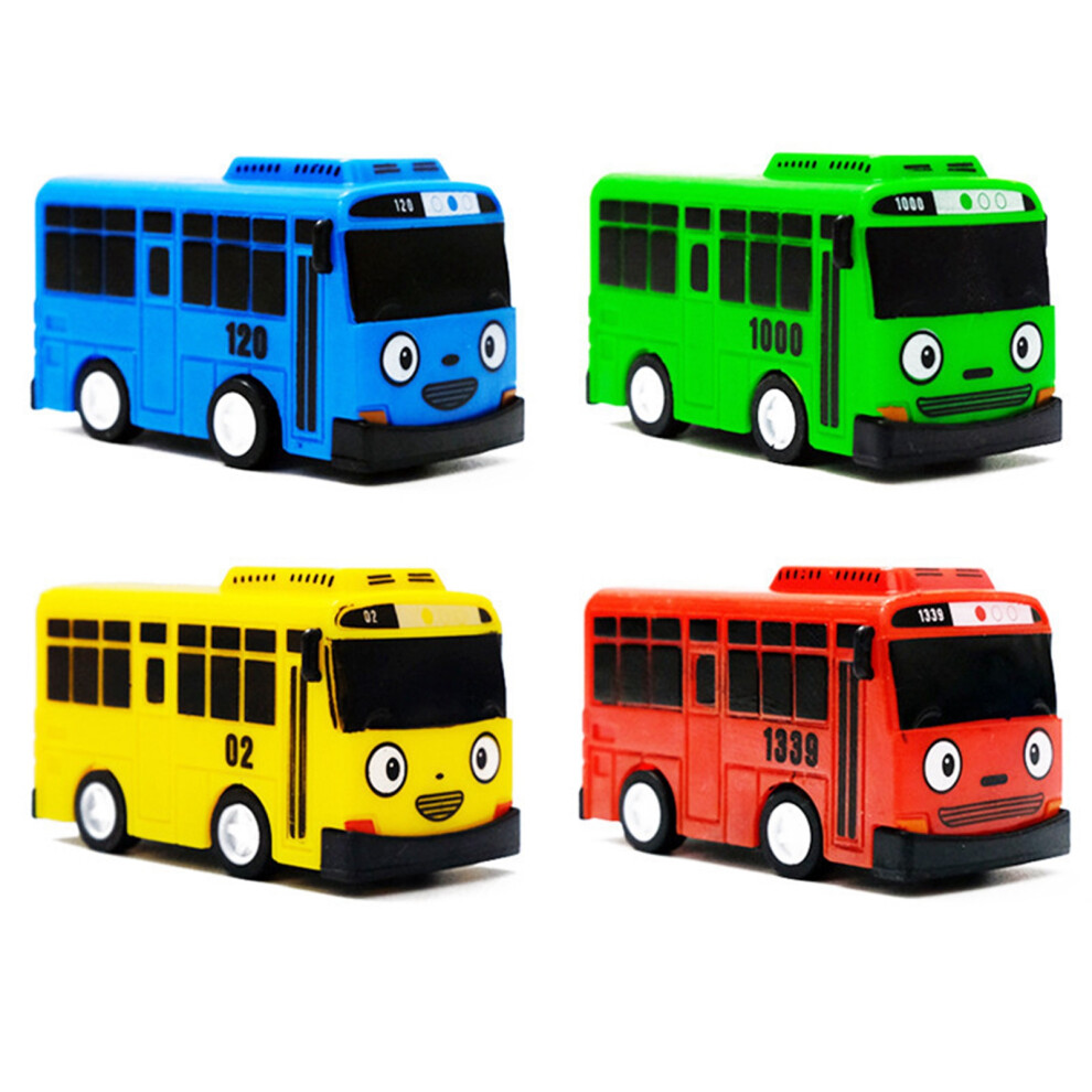 Multicoloured Bus Pull Back Set