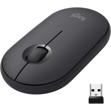 Logitech Pebble Wireless Mouse with Bluetooth or 2.4 GHz Receiver, Silent, Slim Computer Mouse with Quiet Clicks,