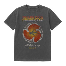 (M, Black) Jurassic Park Unisex Adult Life Finds A Way Vintage Wash T-Shirt