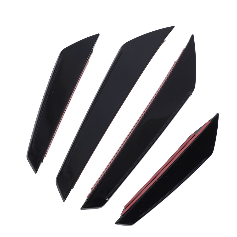 Front Bumper Canards Glossy For Wrx Sti Vb Black 7340572875303