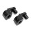 Black Anodised Handlebar Risers 22/28mm 6