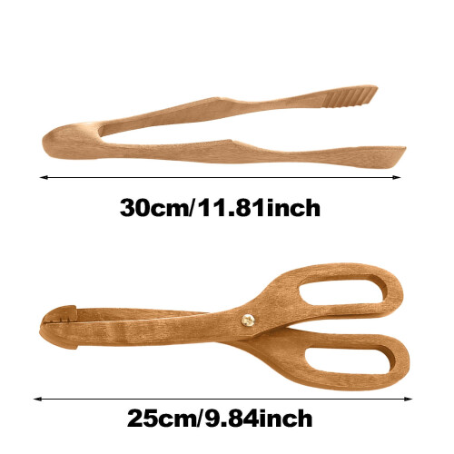 Pinça de madeira para churrasco e forno, 30 cm (12 polegadas) 1