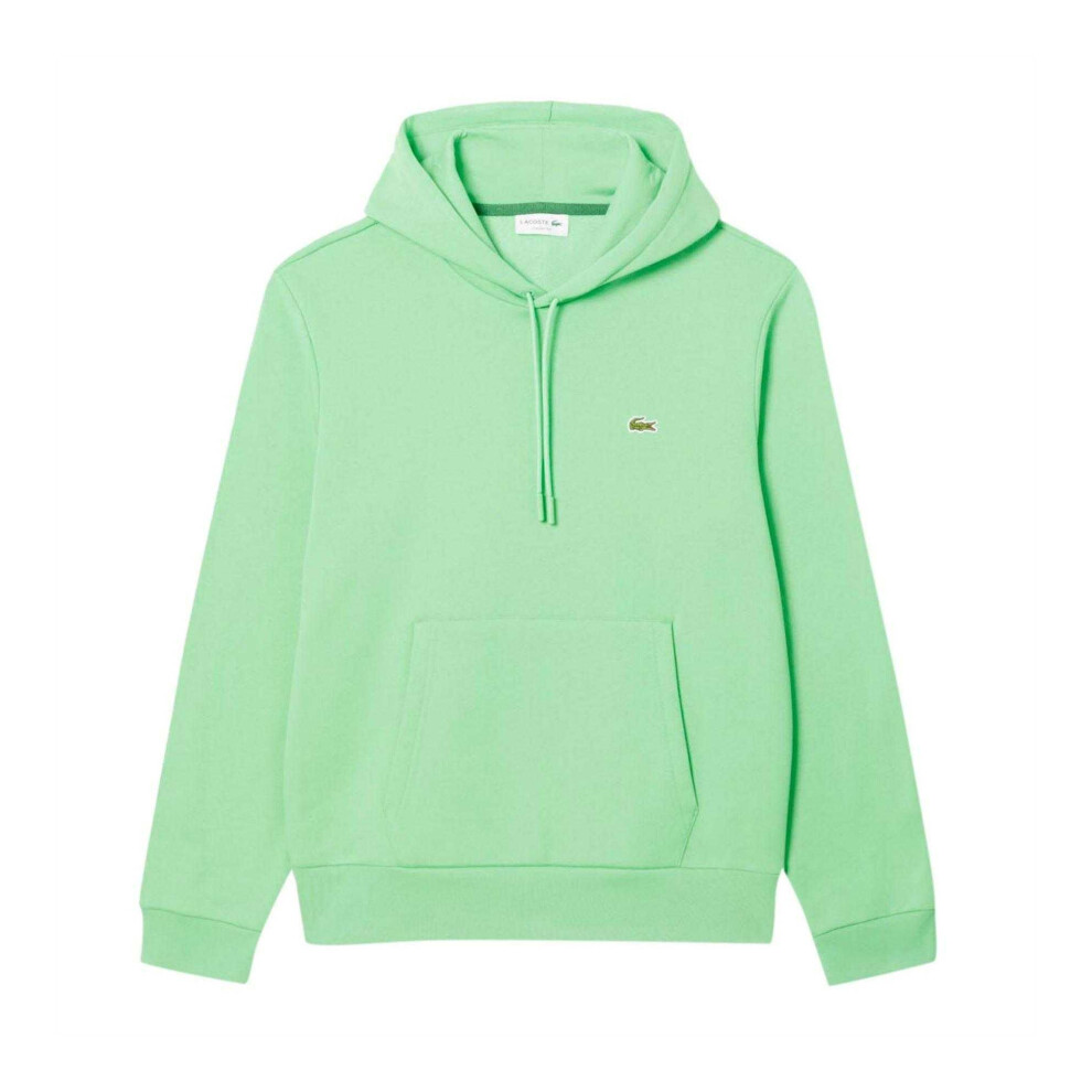 Lacoste Mens Organic Cotton Pullover Hoodie Green