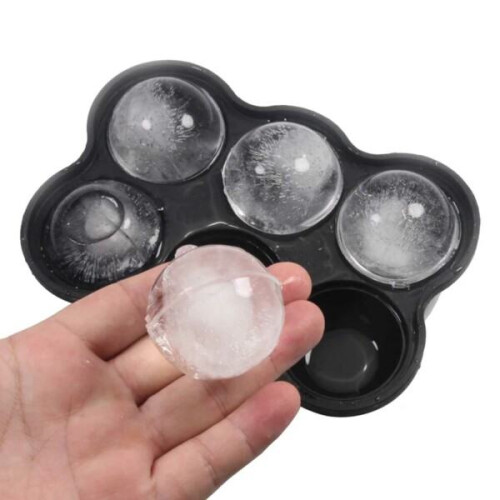 Moule à glaçons rond en silicone noir (lot de 2) 1