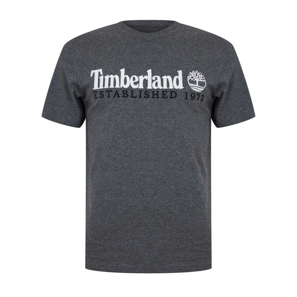 Timberland (S, Dark Grey Marl) Mens Heritage Cotton T-Shirt