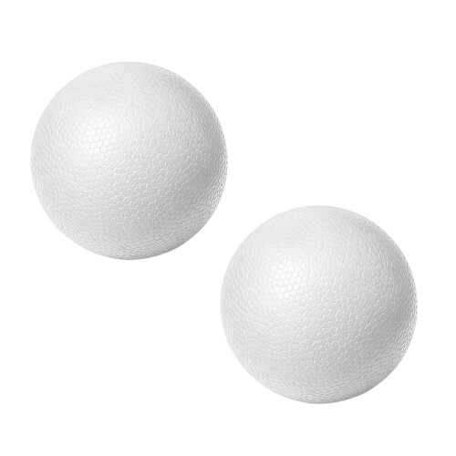 Boules de mousse de polystyrène de 4 pouces, 2 pièces, sphères