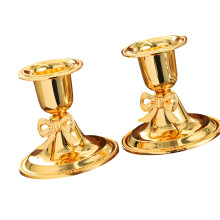 Bougeoirs décoratifs de vacances, 2 pièces,-Bougeoir à nœud doré