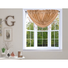Gold Swag Waterfall Valance Rod Pocket 48"W x 38"L